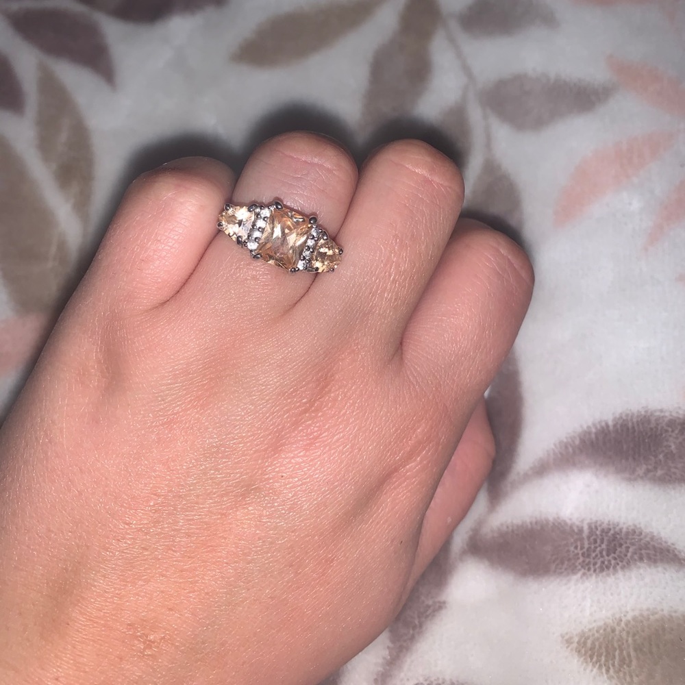 Sterling silver 925 ring citrine stone